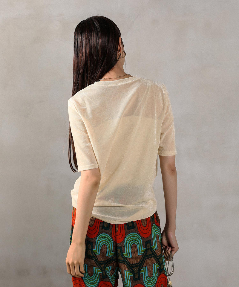 シアーベロア ハーフスリーブTシャツ