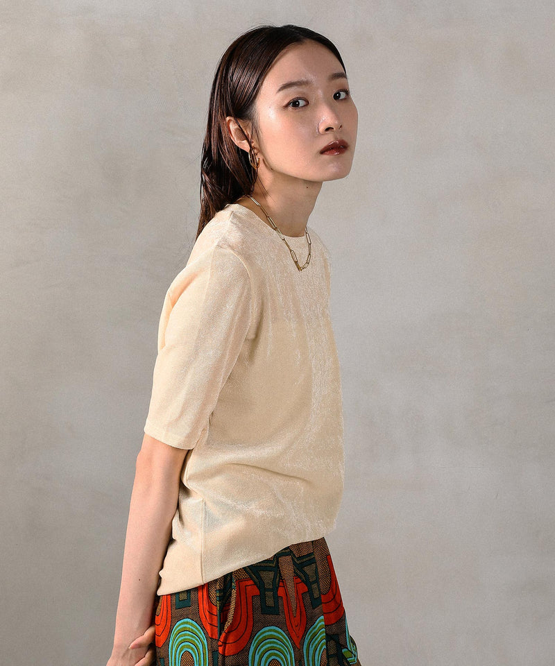 シアーベロア ハーフスリーブTシャツ