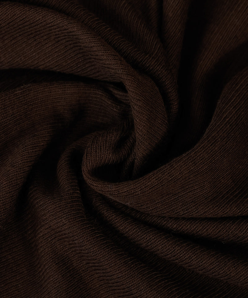 シアー リブ ヘンリーネック トップス