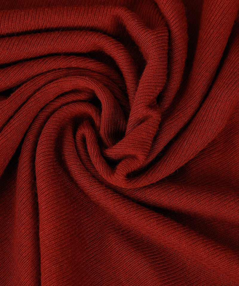 シアー リブ ヘンリーネック トップス