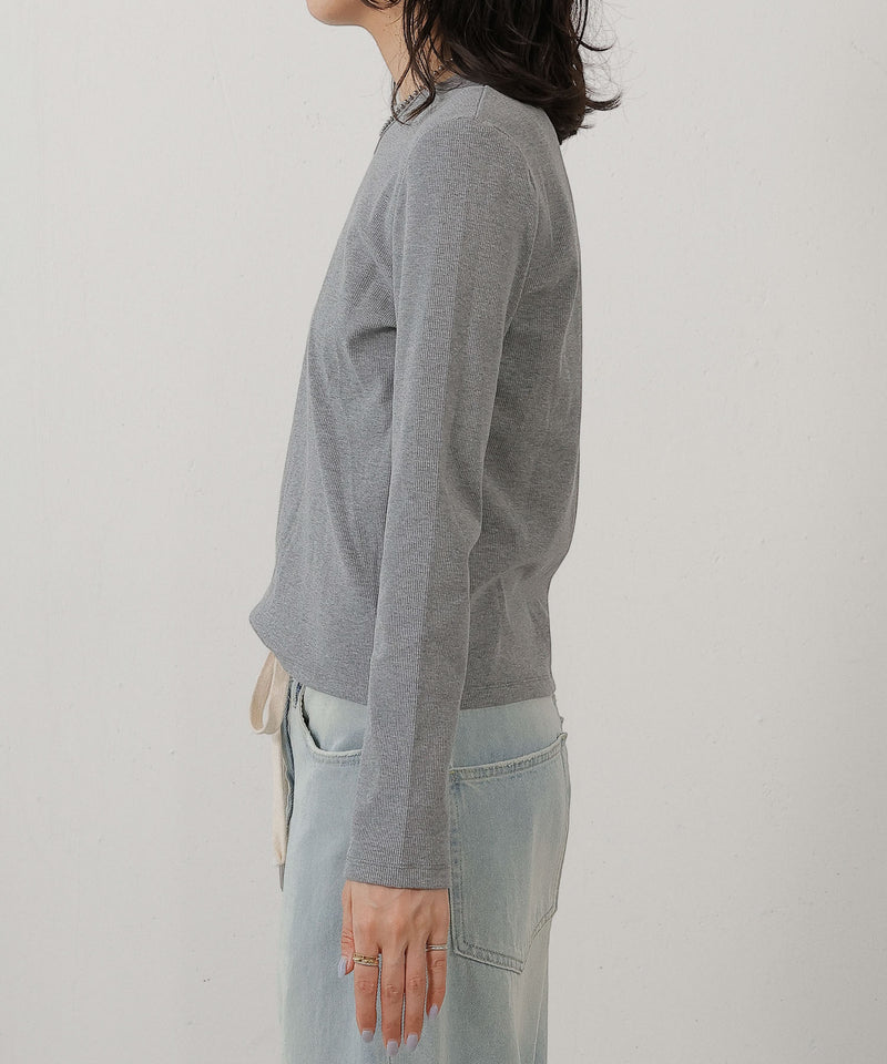 2枚セット チュールシャーリングデザイントップス リブトップス レイヤード