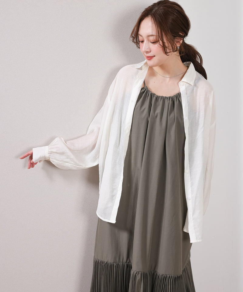 【定番の頼れる一枚】シアー ボリュームスリーブ シャツ