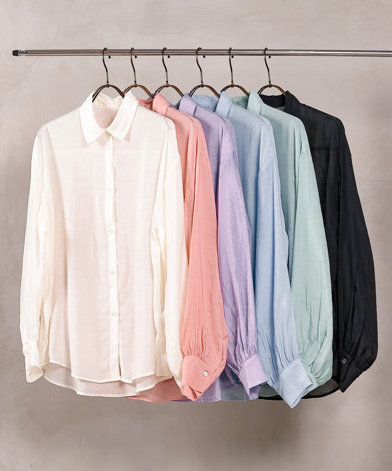 【定番の頼れる一枚】シアー ボリュームスリーブ シャツ