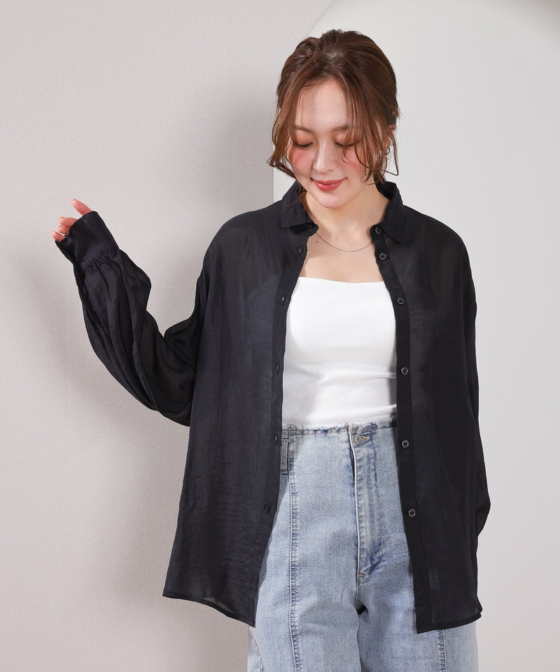 【定番の頼れる一枚】シアー ボリュームスリーブ シャツ