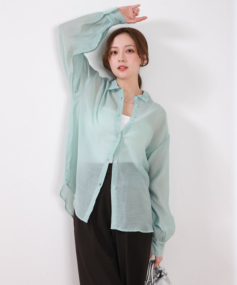 【定番の頼れる一枚】シアー ボリュームスリーブ シャツ