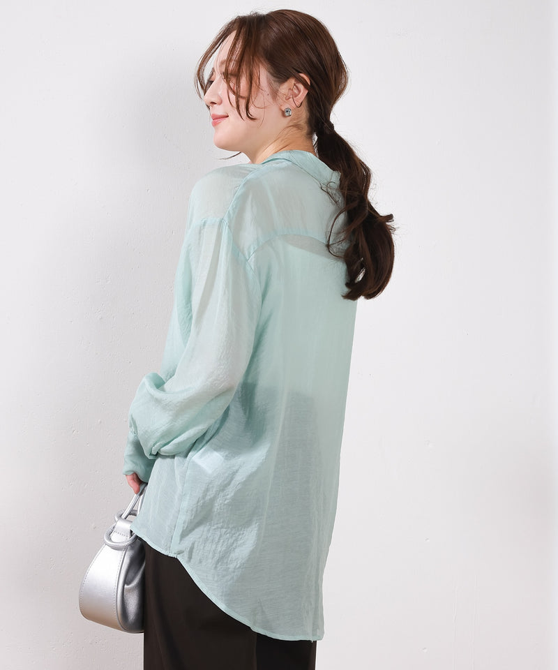 【定番の頼れる一枚】シアー ボリュームスリーブ シャツ