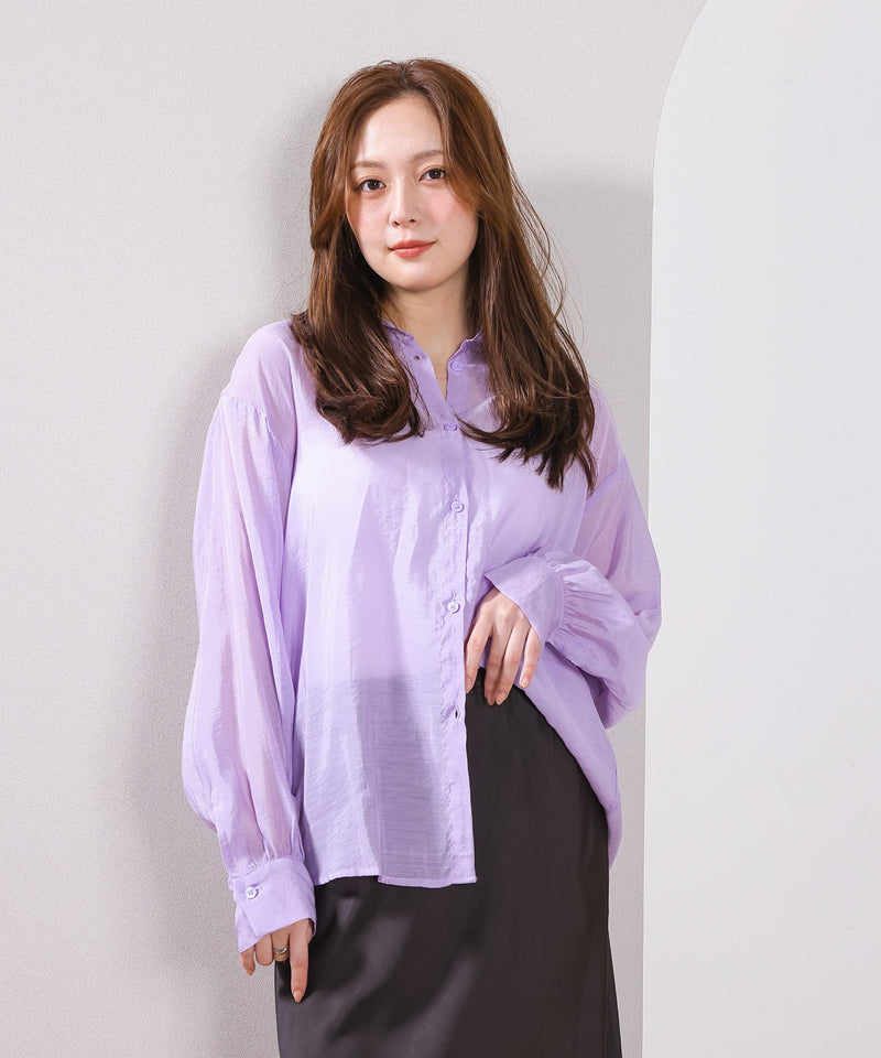 【定番の頼れる一枚】シアー ボリュームスリーブ シャツ