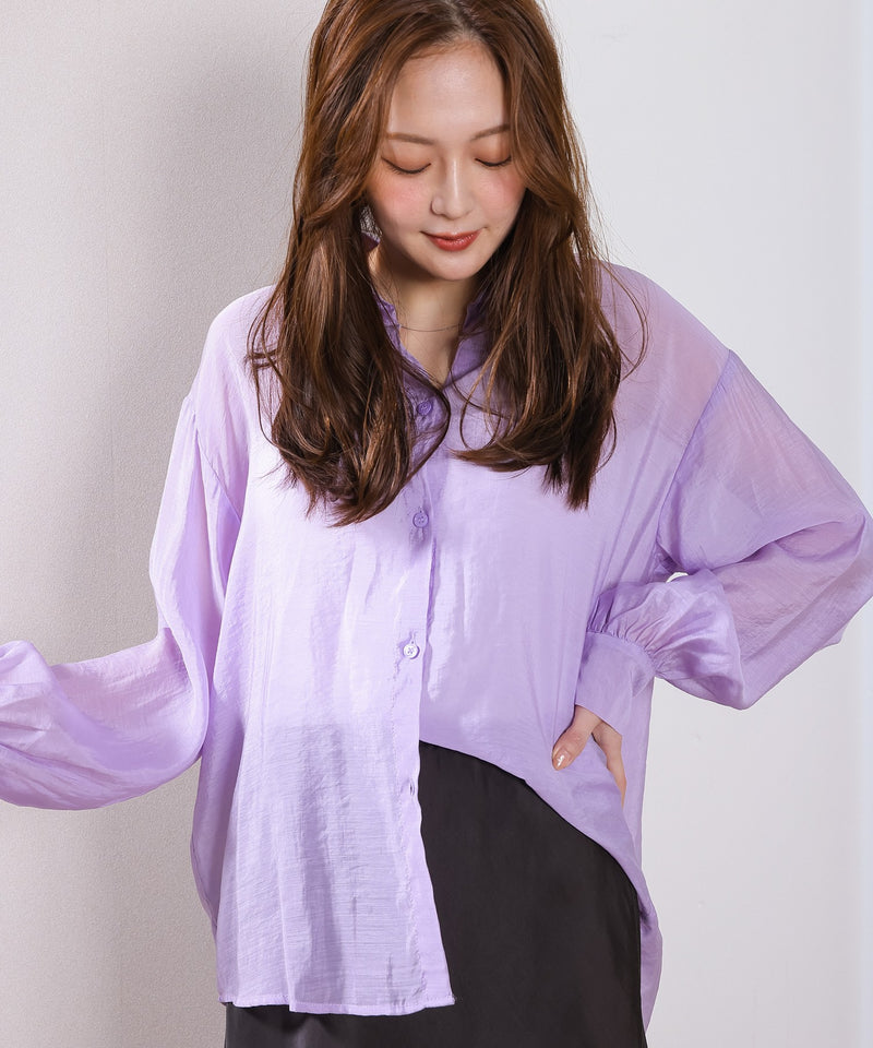 【定番の頼れる一枚】シアー ボリュームスリーブ シャツ