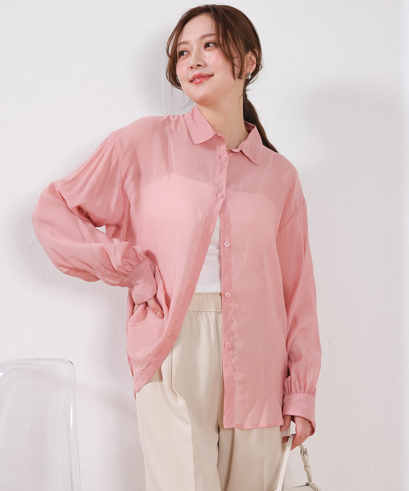 【定番の頼れる一枚】シアー ボリュームスリーブ シャツ