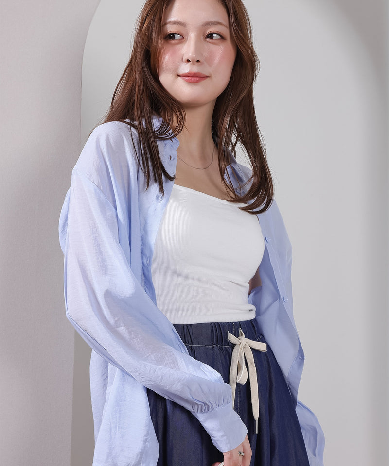 【定番の頼れる一枚】シアー ボリュームスリーブ シャツ