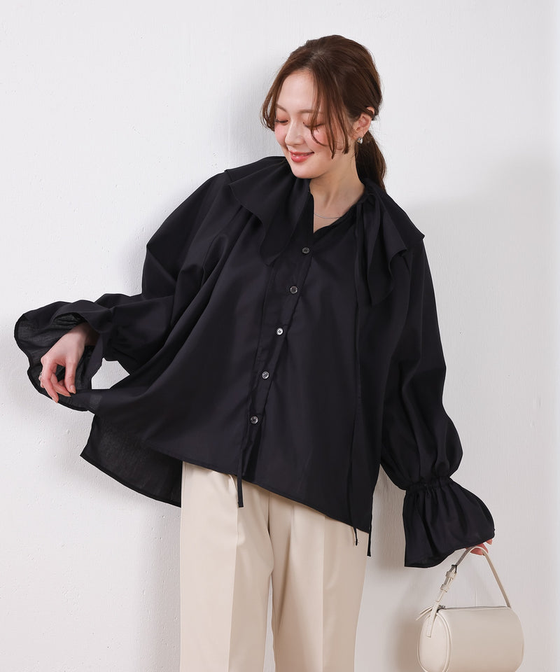 【顔まわり華やぐ】フリルブラウス レディース 通勤 春