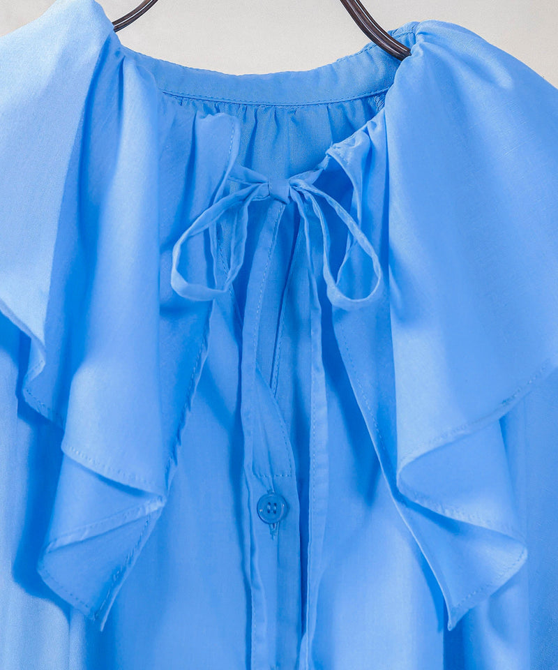 【顔まわり華やぐ】フリルブラウス レディース 通勤 春