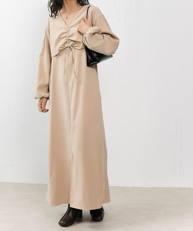 【2点セットで着回し力抜群！】前後2WAY セットアップ キャミワンピース