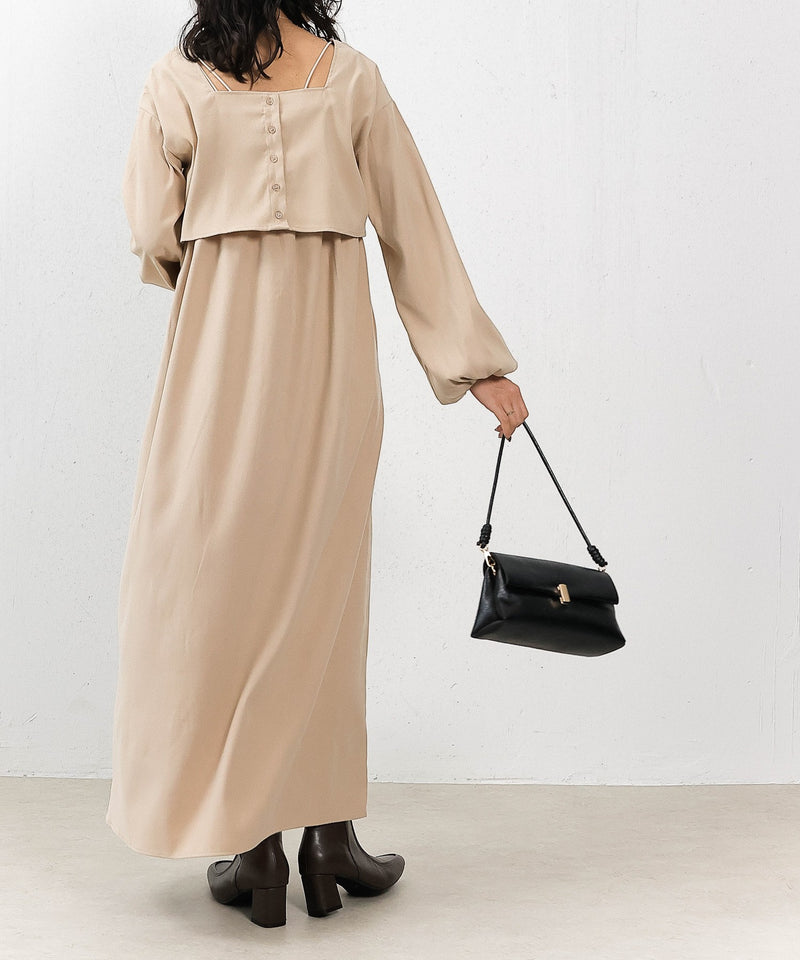 【2点セットで着回し力抜群！】前後2WAY セットアップ キャミワンピース