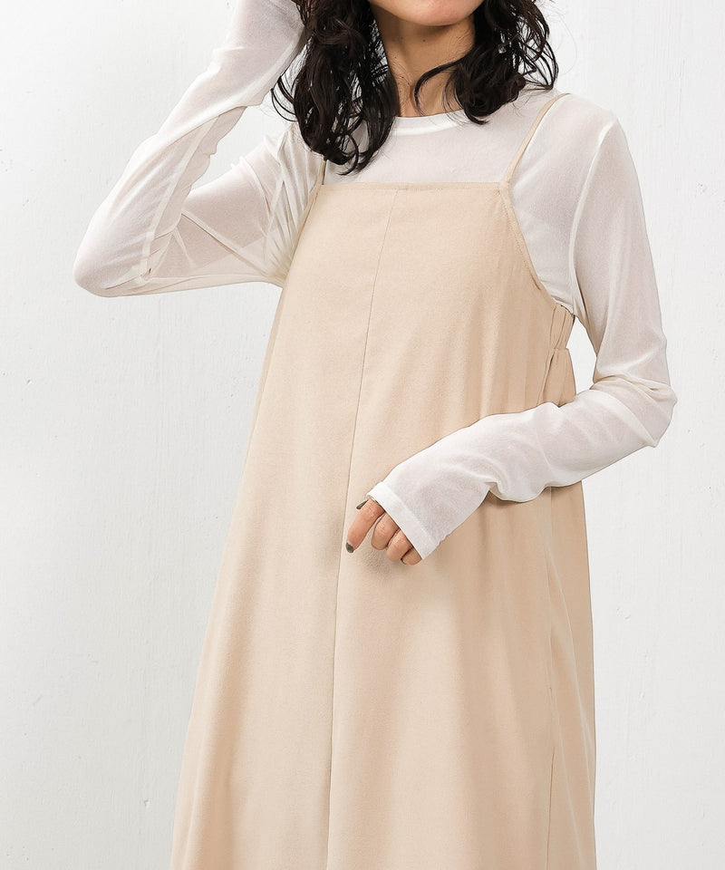 【2点セットで着回し力抜群！】前後2WAY セットアップ キャミワンピース