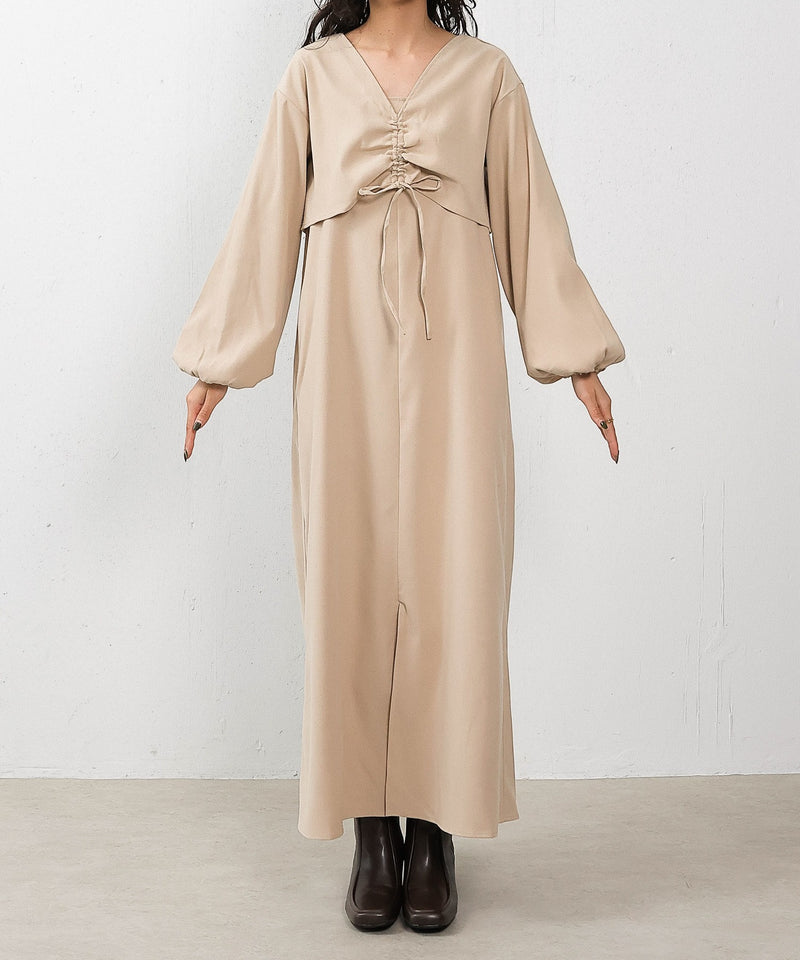 【2点セットで着回し力抜群！】前後2WAY セットアップ キャミワンピース