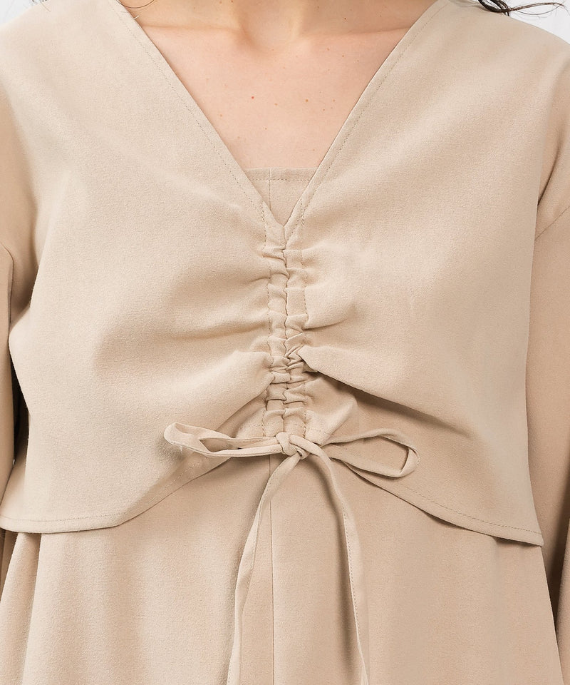 【2点セットで着回し力抜群！】前後2WAY セットアップ キャミワンピース