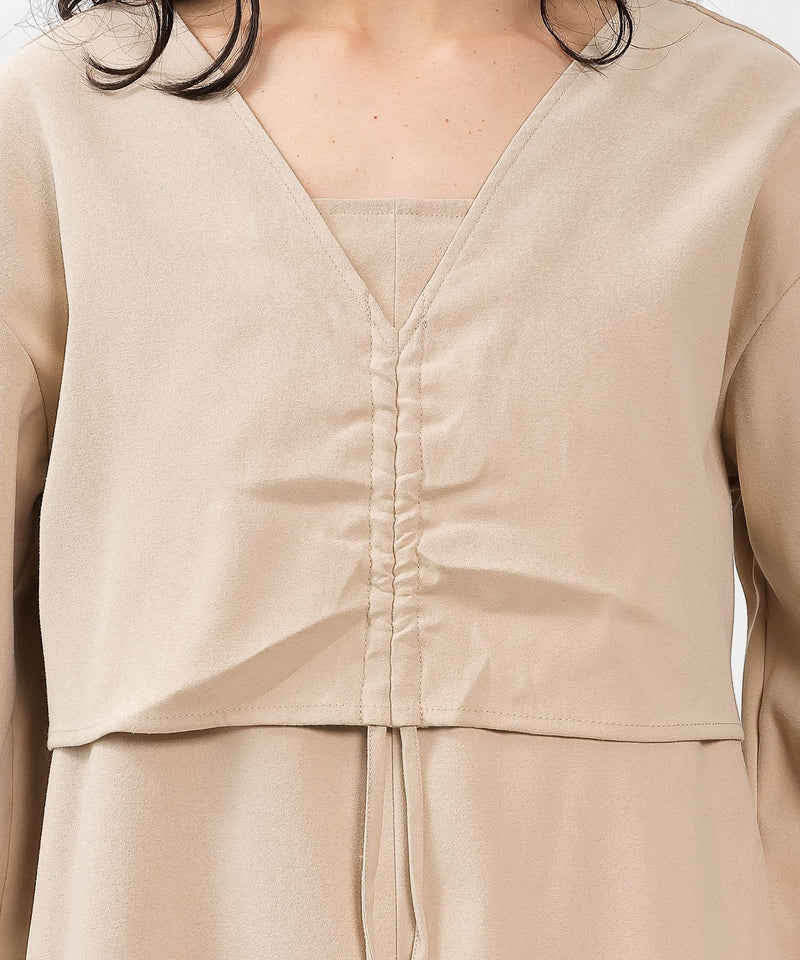 【2点セットで着回し力抜群！】前後2WAY セットアップ キャミワンピース