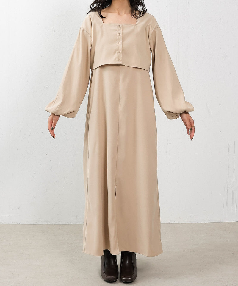 【2点セットで着回し力抜群！】前後2WAY セットアップ キャミワンピース