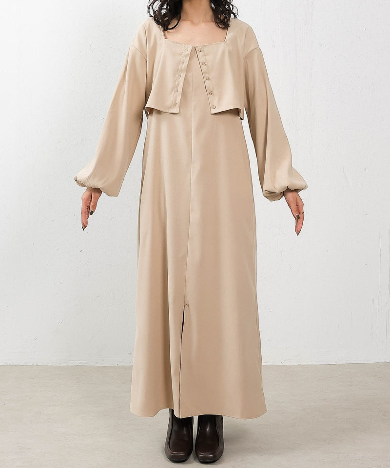 【2点セットで着回し力抜群！】前後2WAY セットアップ キャミワンピース