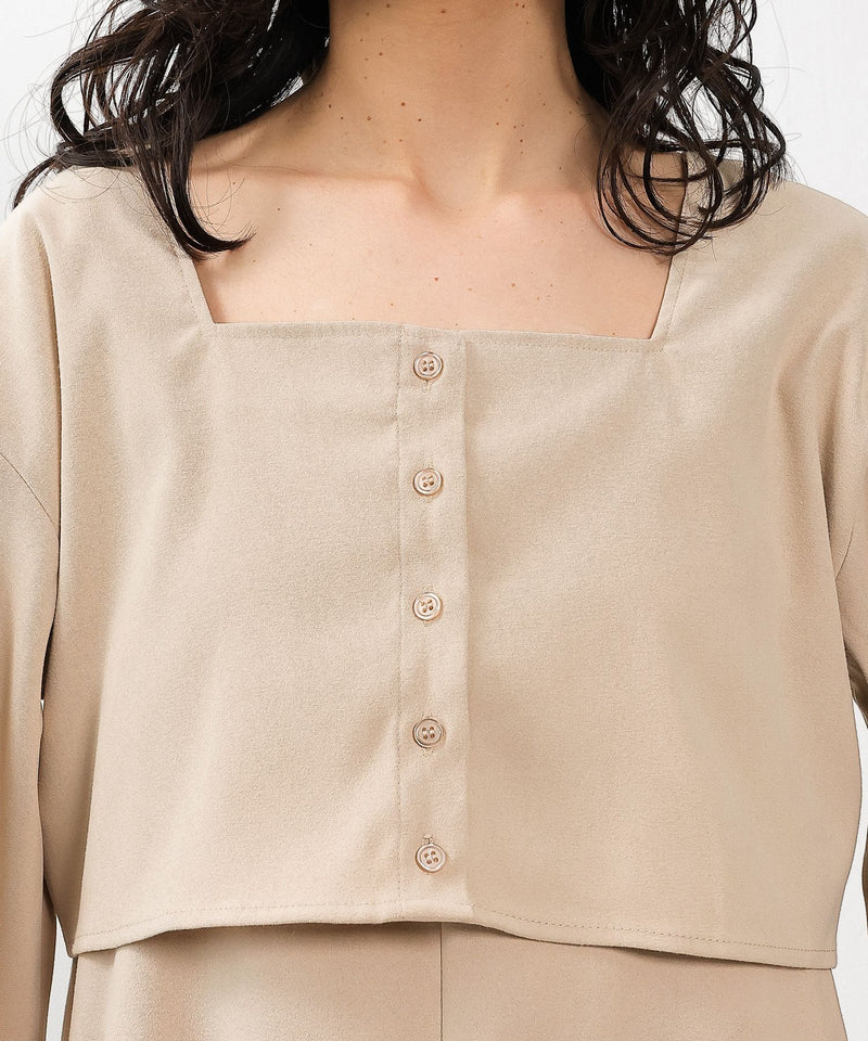 【2点セットで着回し力抜群！】前後2WAY セットアップ キャミワンピース