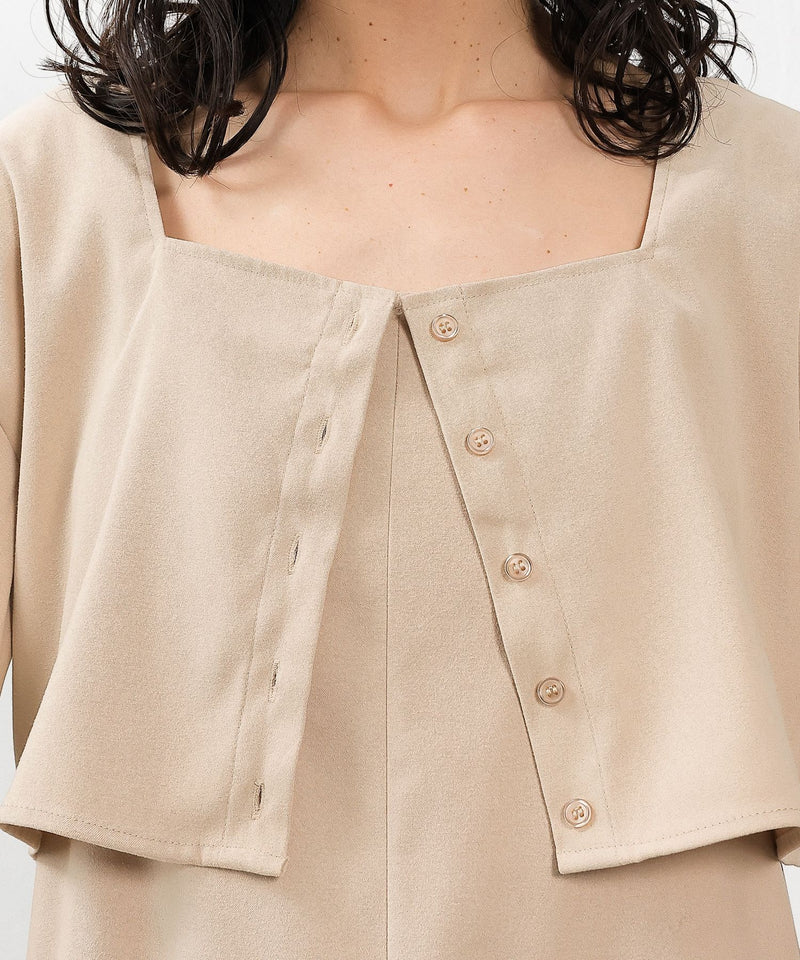 【2点セットで着回し力抜群！】前後2WAY セットアップ キャミワンピース