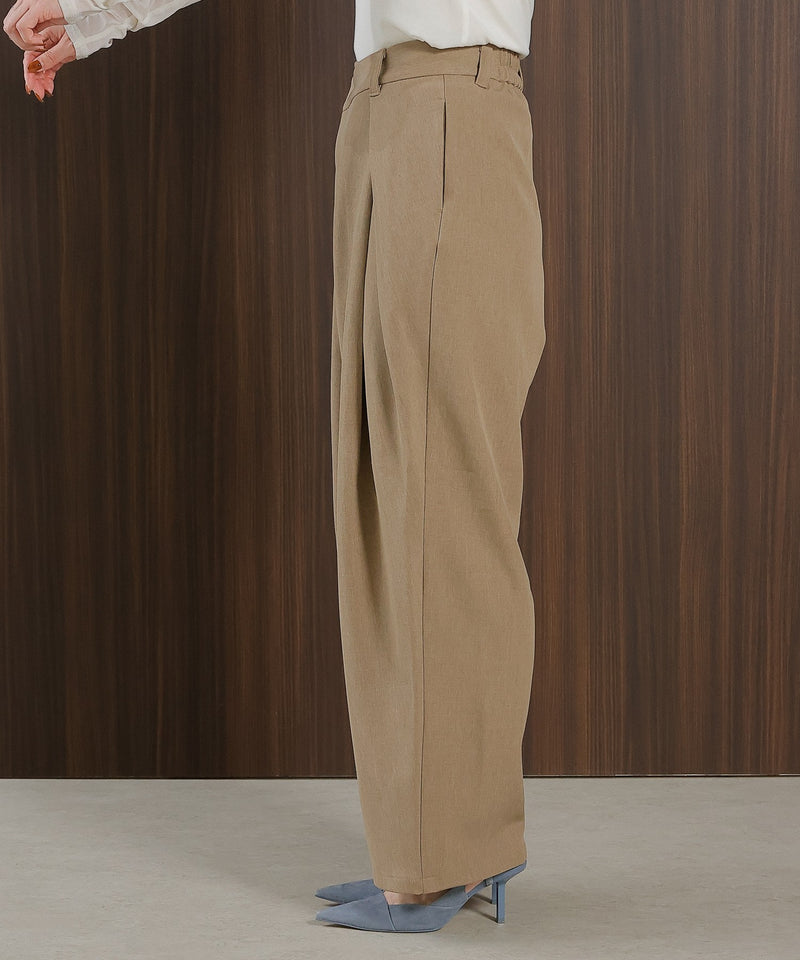 【すっきり細見えの美シルエット】アシメウエストタックパンツ