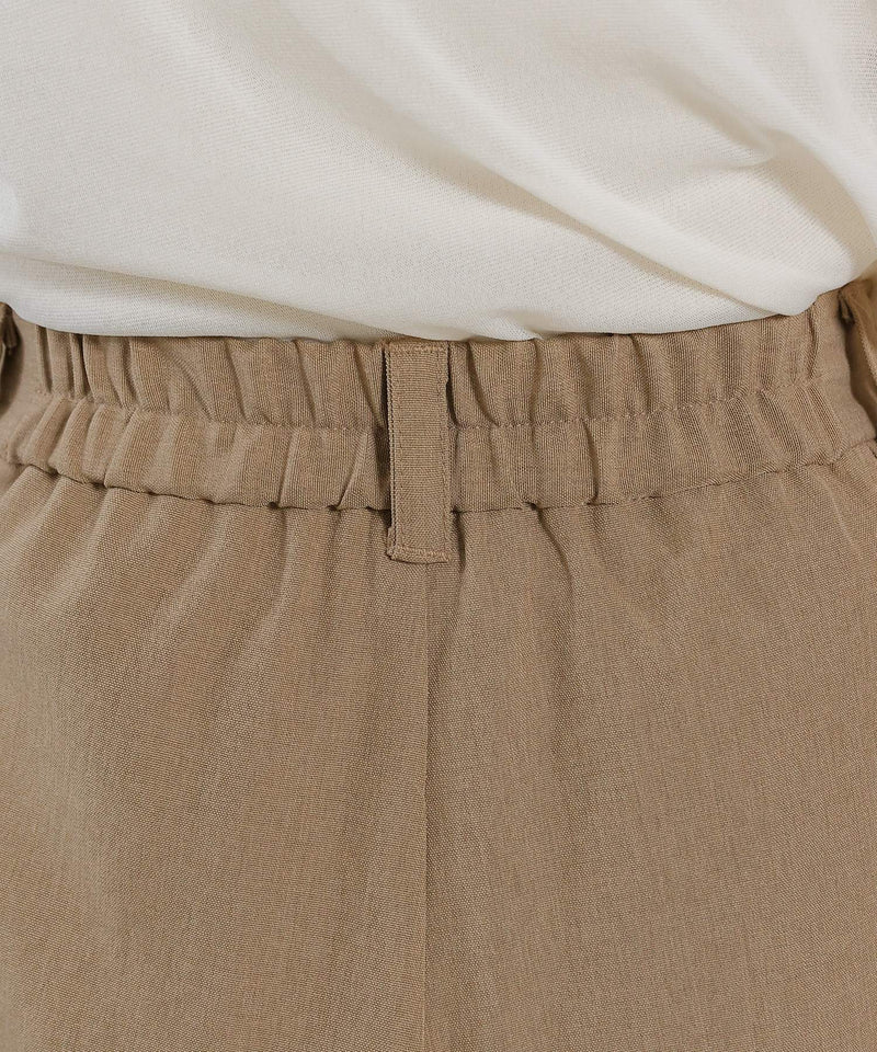 【すっきり細見えの美シルエット】アシメウエストタックパンツ