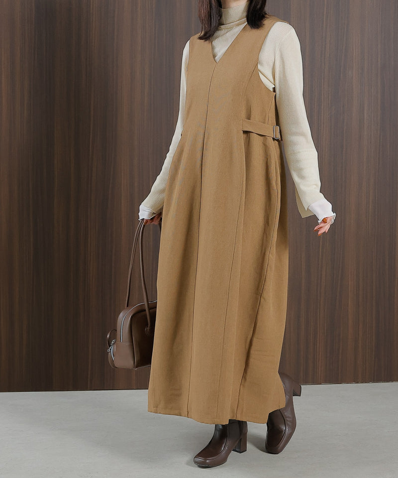 【着回し力抜群！体型カバーも叶える】コクーン ジャンパー スカート