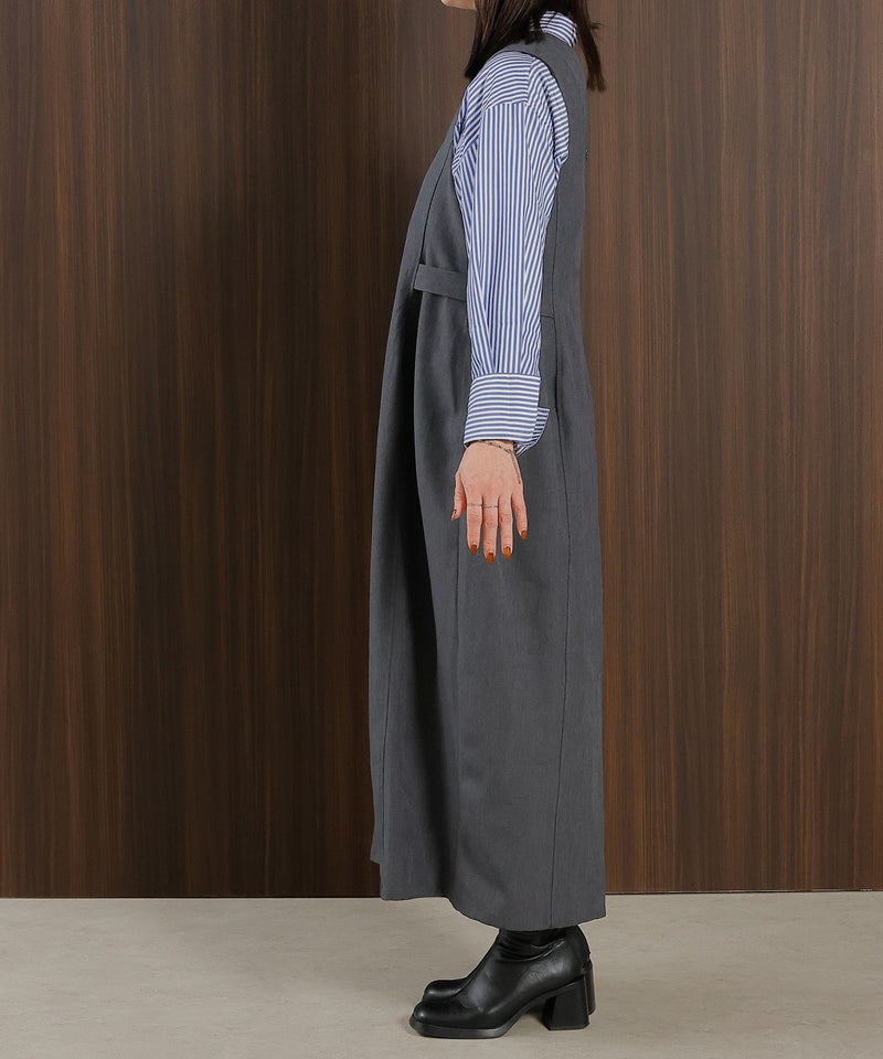【着回し力抜群！体型カバーも叶える】コクーン ジャンパー スカート