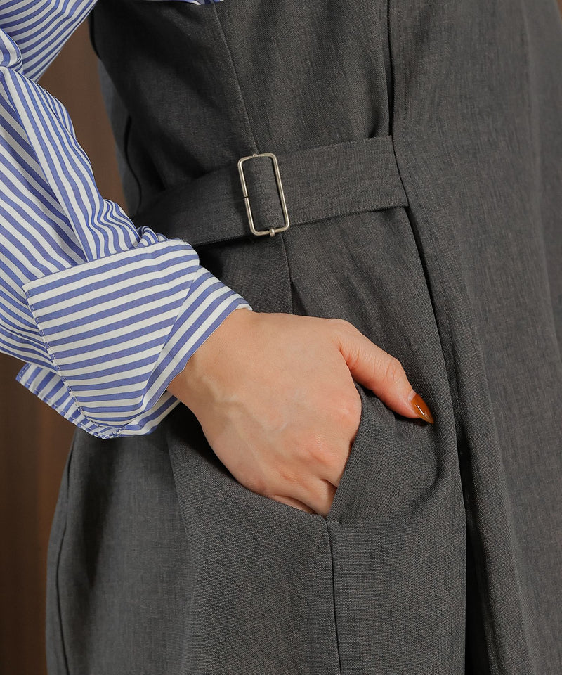 【着回し力抜群！体型カバーも叶える】コクーン ジャンパー スカート