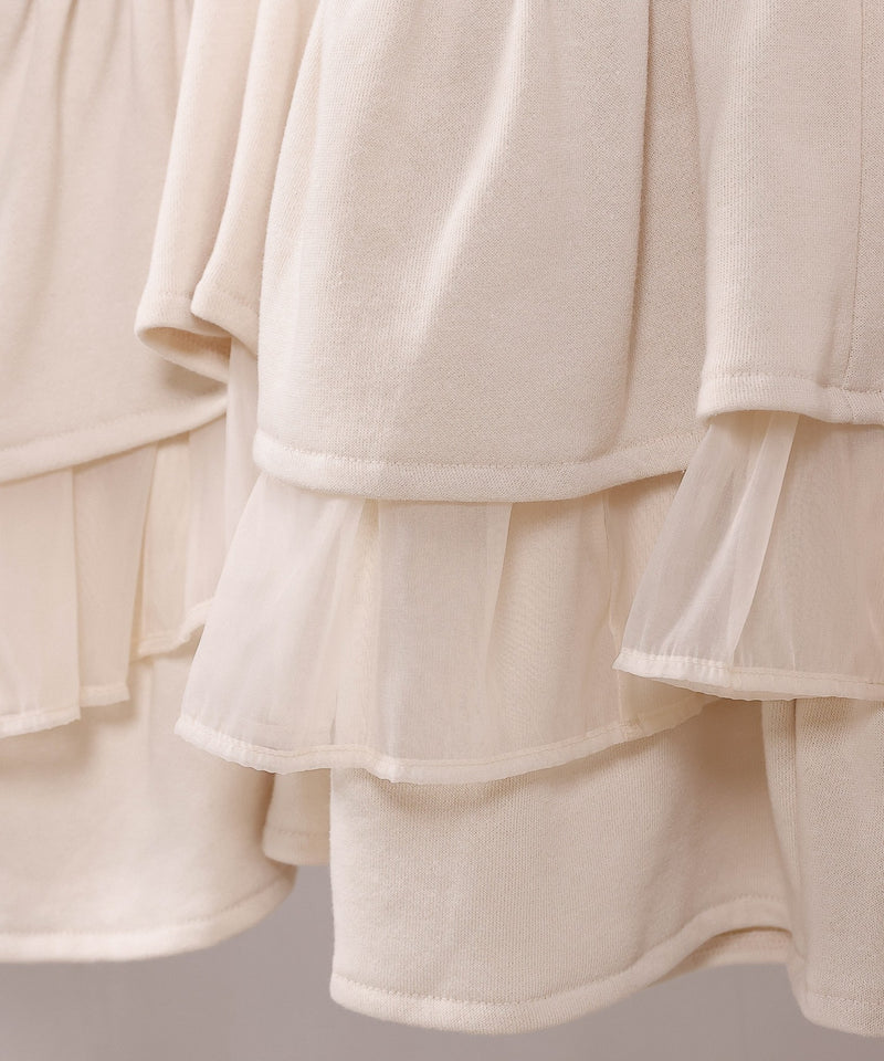 【可愛さとゆるさの絶妙バランス】裏毛 ティアード ペプラム スウェット トップス