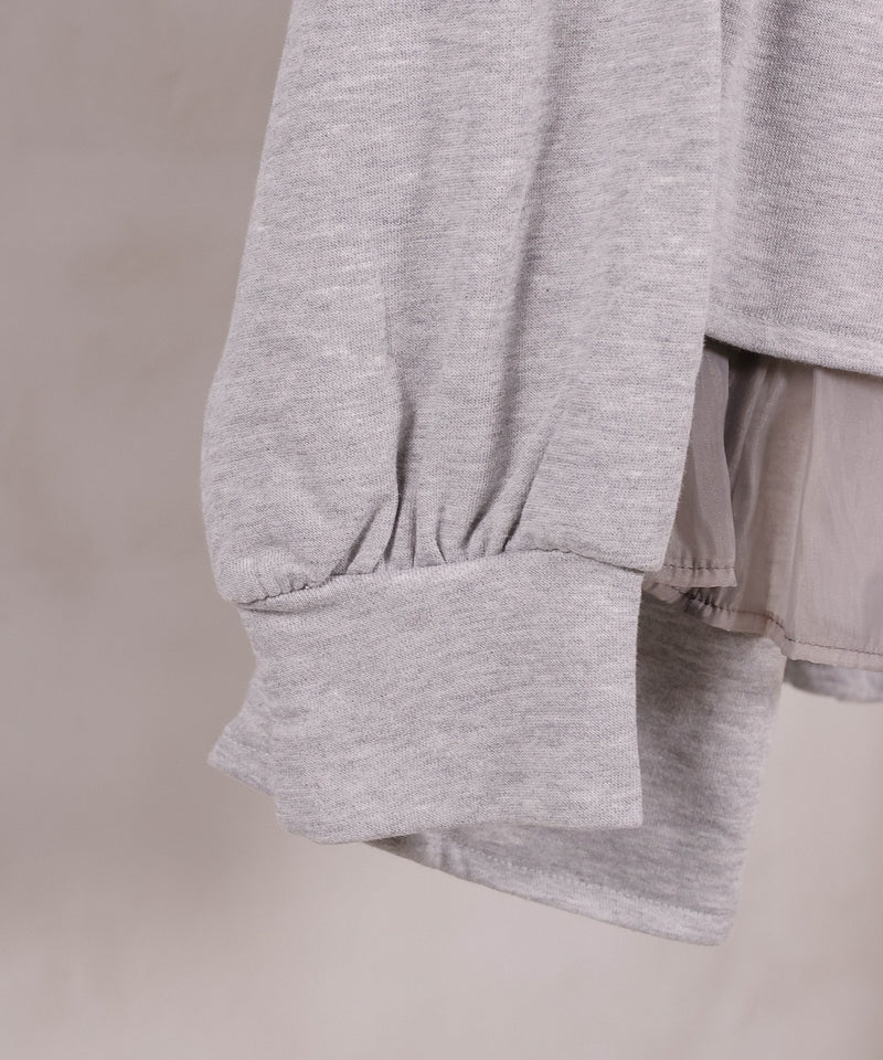 【可愛さとゆるさの絶妙バランス】裏毛 ティアード ペプラム スウェット トップス