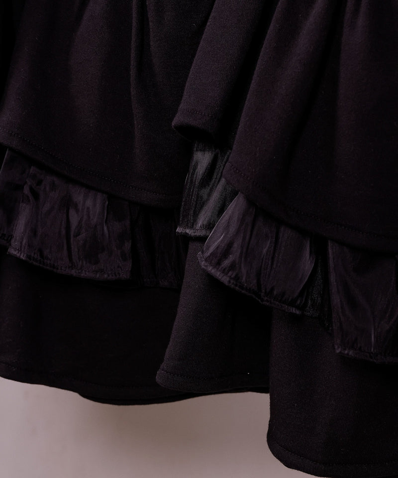 【可愛さとゆるさの絶妙バランス】裏毛 ティアード ペプラム スウェット トップス