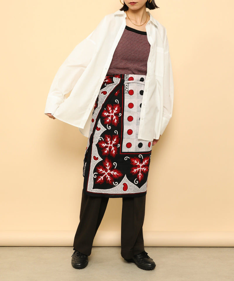 オーバーサイズ ベーシック シャツブラウス ストライプ 無地