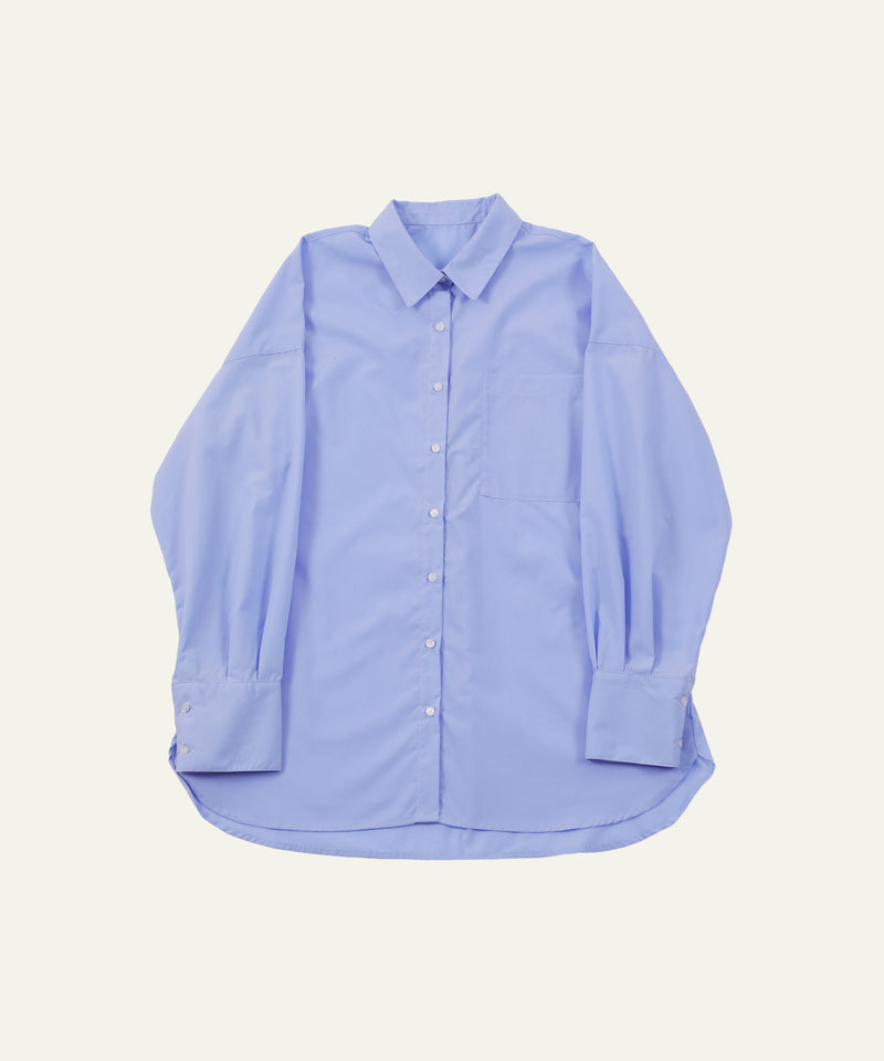 オーバーサイズ ベーシック シャツブラウス ストライプ 無地