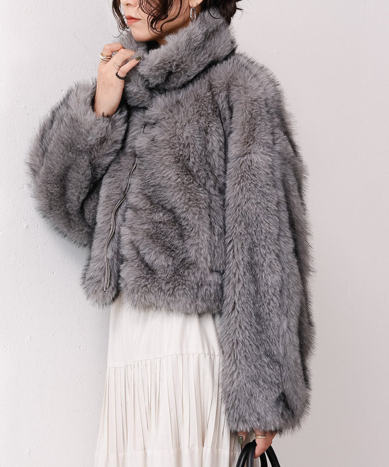【冬映えファー】ミックスファーコート