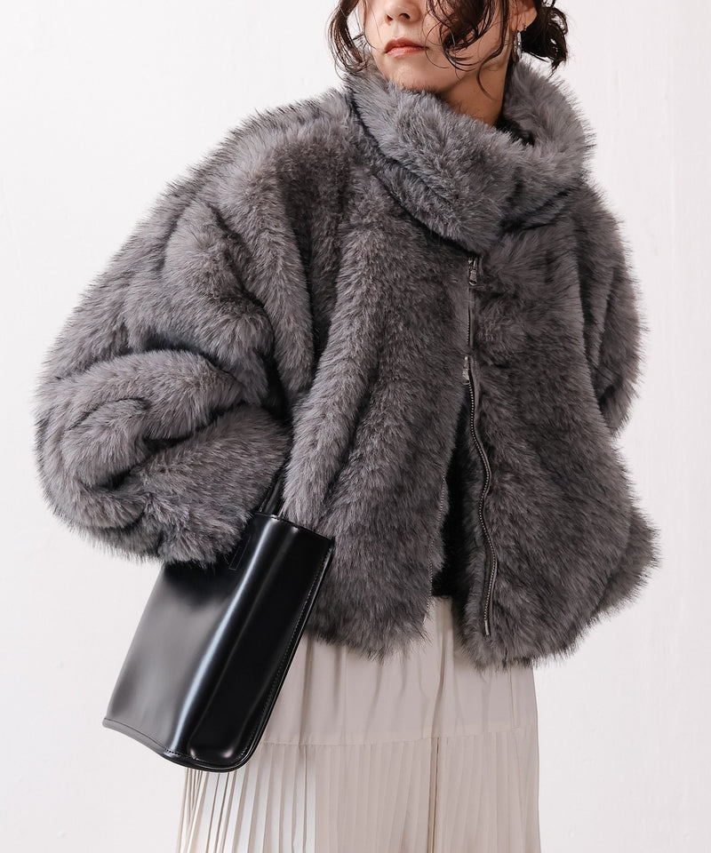 【冬映えファー】ミックスファーコート