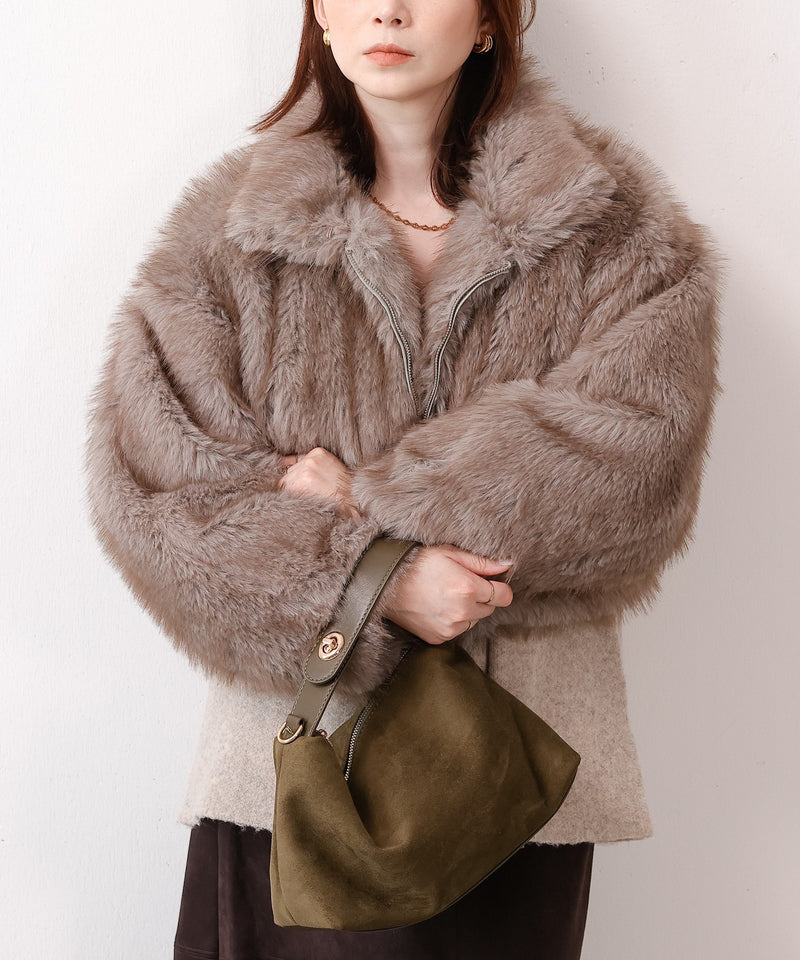 【冬映えファー】ミックスファーコート