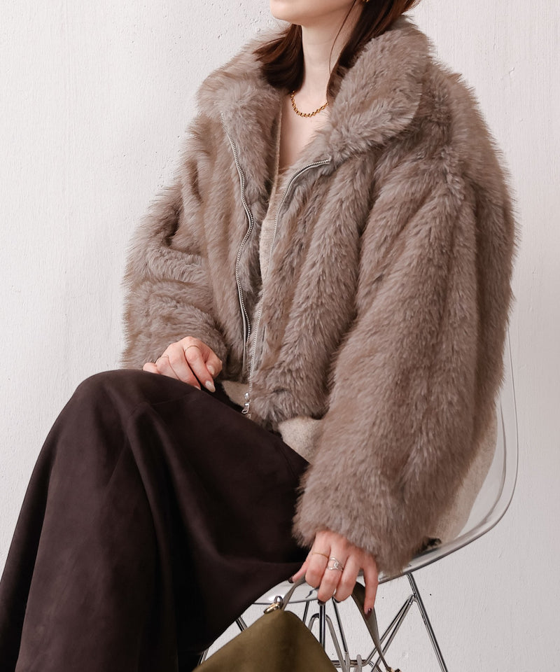 【冬映えファー】ミックスファーコート