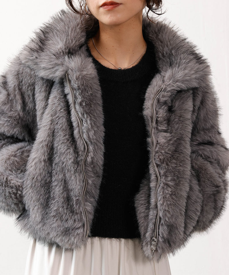 【冬映えファー】ミックスファーコート