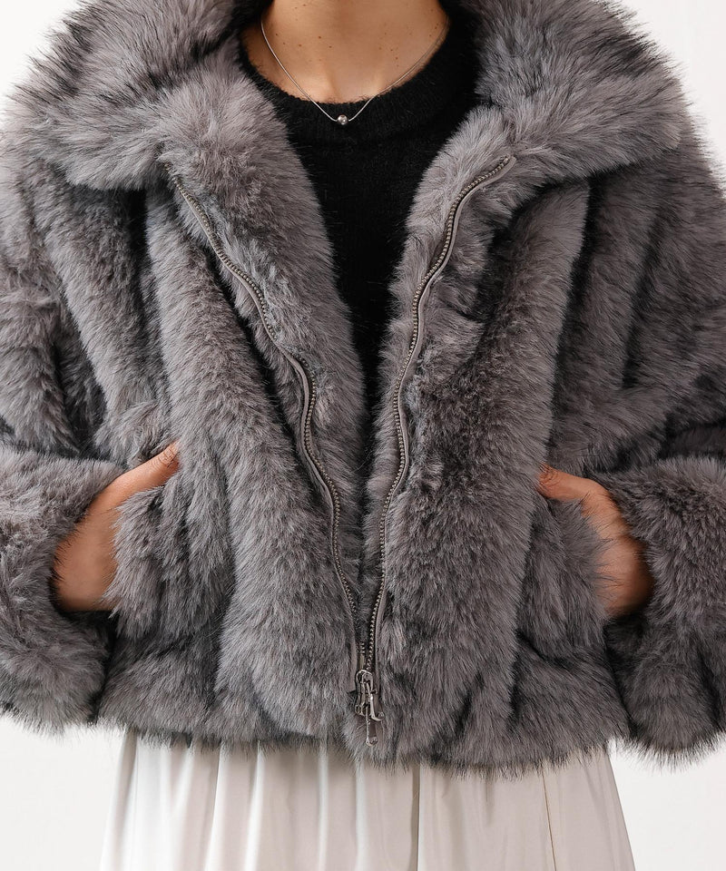 【冬映えファー】ミックスファーコート