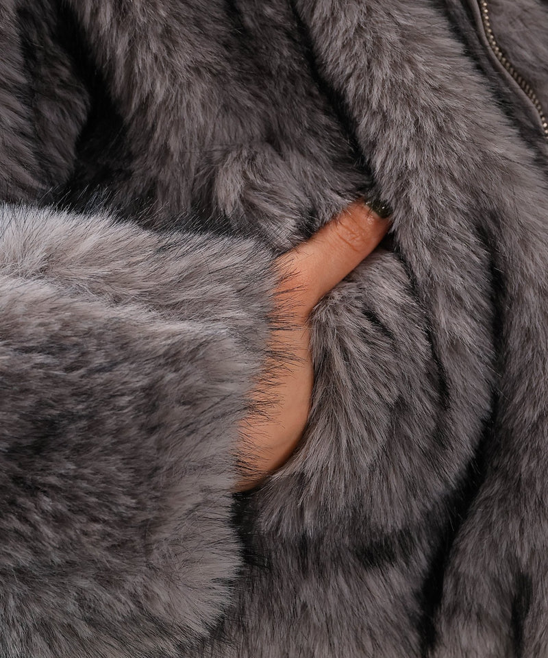 【冬映えファー】ミックスファーコート