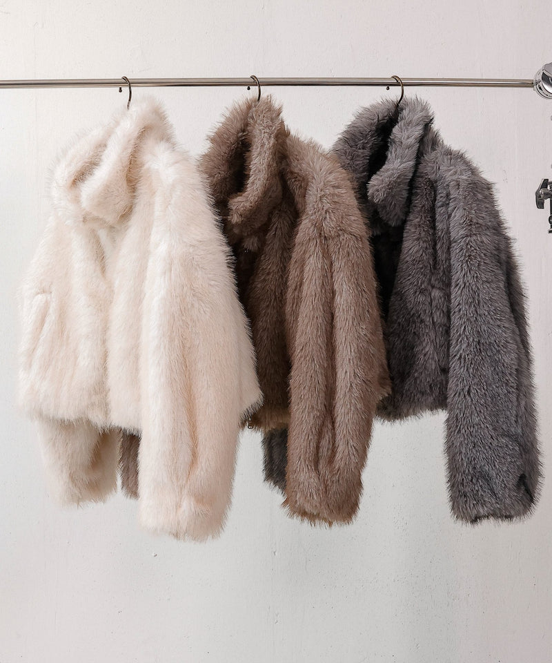 【冬映えファー】ミックスファーコート