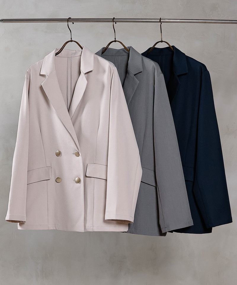 【オンもオフも頼れる一着】ダブルテーラードジャケット
