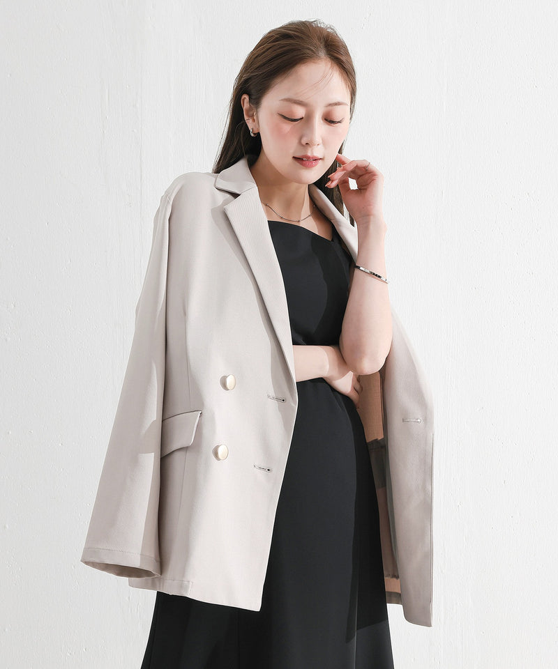 【オンもオフも頼れる一着】ダブルテーラードジャケット