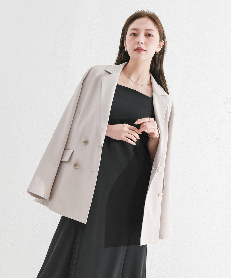 【オンもオフも頼れる一着】ダブルテーラードジャケット