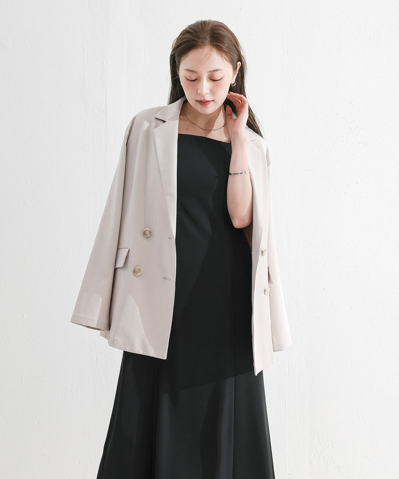 【オンもオフも頼れる一着】ダブルテーラードジャケット