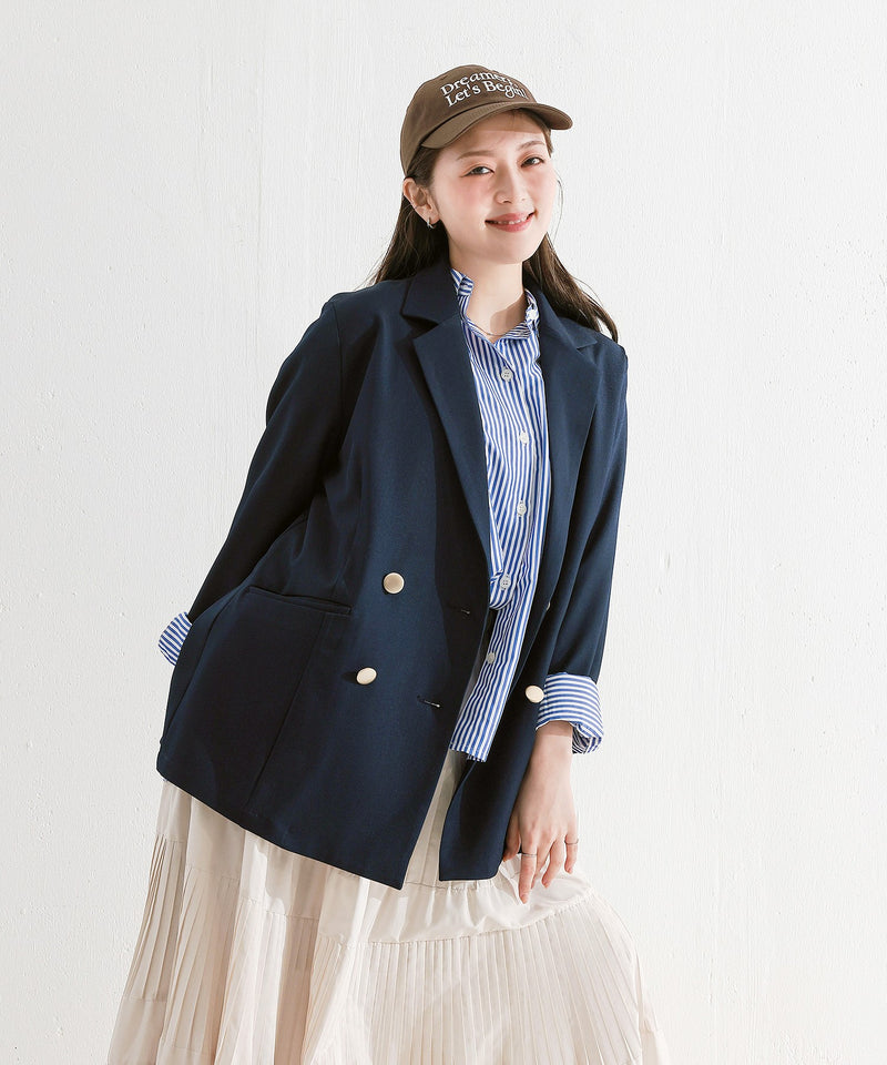 【オンもオフも頼れる一着】ダブルテーラードジャケット