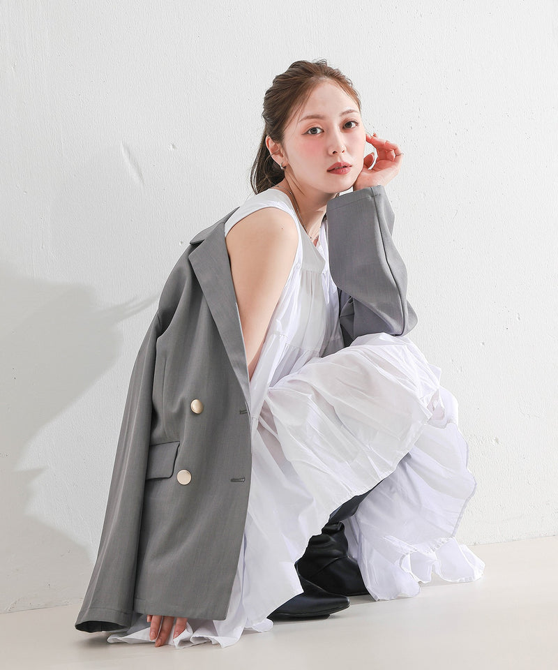 【オンもオフも頼れる一着】ダブルテーラードジャケット